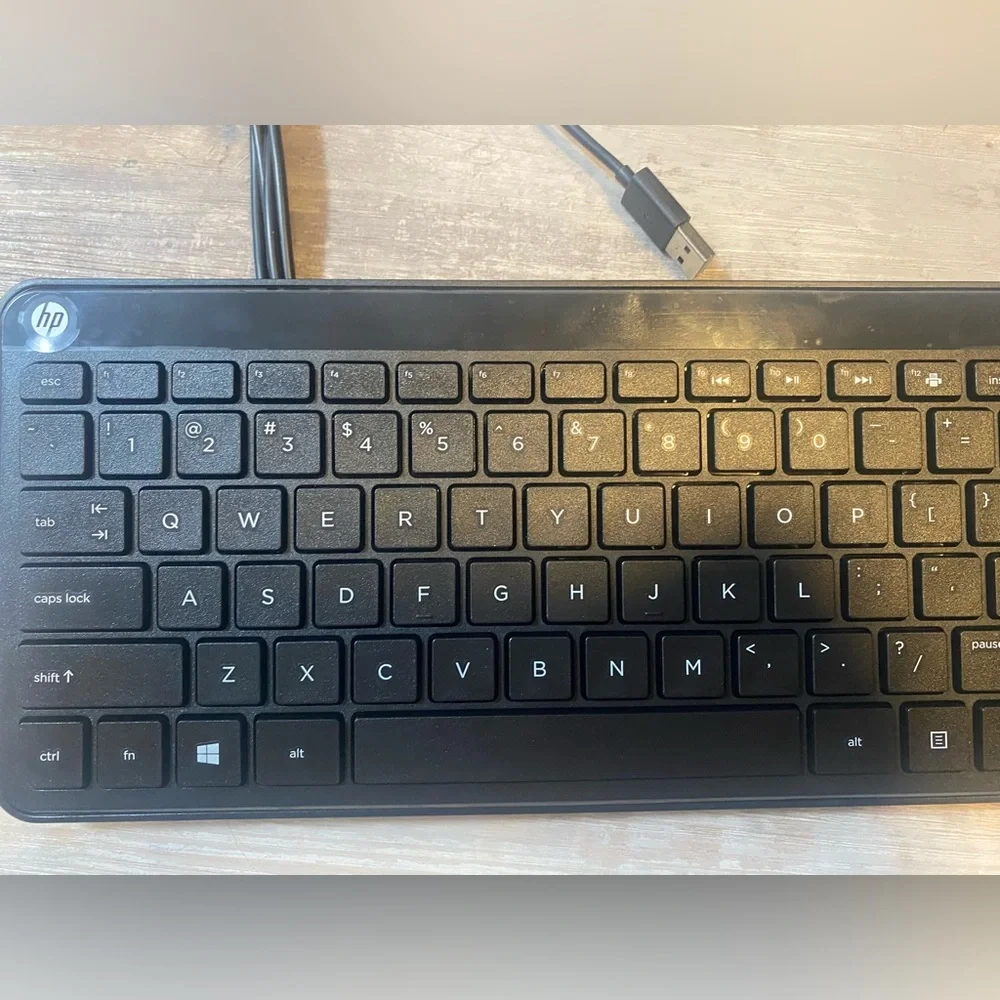 HP Black Wired Keyboard with Standard Layout